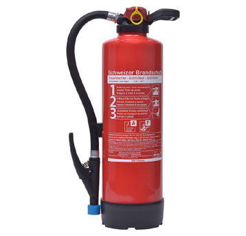 Wassernebel Feuerlöscher 6L, Gebrauch: Haushalt, Büro, Küche (Gewerbe), EDV, Warenhäuser; CHF 285.-